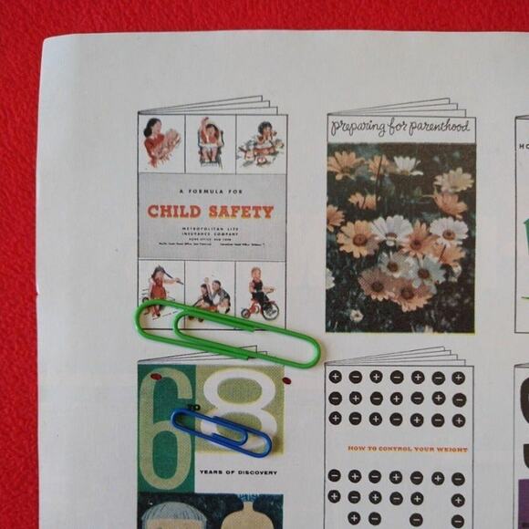 1961 Met Metropolitan Life Ins "1001 Questions Answers" 2pg 21x13 Vtg PRINT AD - Picture 5 of 13